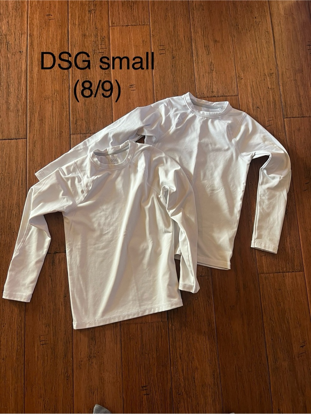 DSG White Long Sleeve Crewneck Tee for Kids
